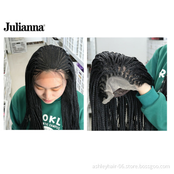 Julianna Fashionable 13*5 Kanekalon Synthetic Wholesale Ready To Buy Box Braid  Wig With Baby Hairs For Women